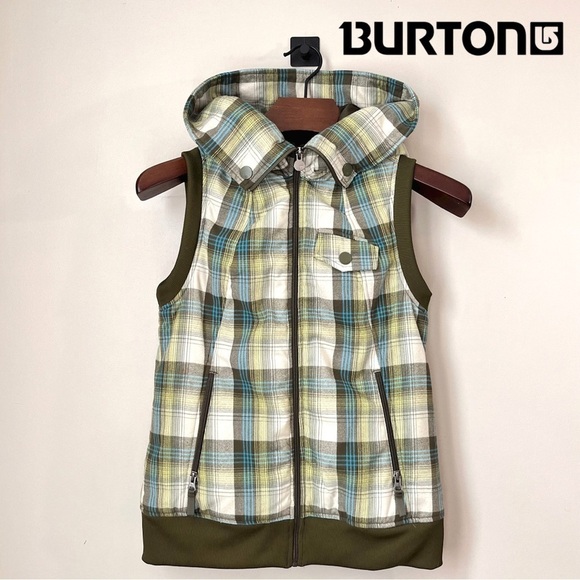 Burton Jackets & Blazers - Burton Women’s DryRide Plaid Hooded Vest